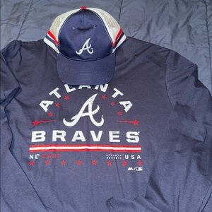 Atlanta braves shirt blue white red